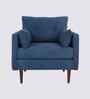 Arihana Boucle Fabric Accent Chair In Blue Colour