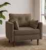 Arihana Boucle Fabric Accent Chair In Blue Colour