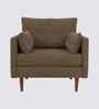 Arihana Boucle Fabric Accent Chair In Blue Colour