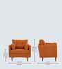 Arihana Boucle Fabric Accent Chair In Blue Colour