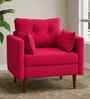 Arihana Boucle Fabric Accent Chair In Blue Colour