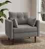 Arihana Boucle Fabric Accent Chair In Blue Colour