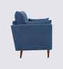 Arihana Boucle Fabric Accent Chair In Blue Colour