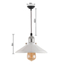 Ario White Metal Hanging Light