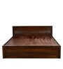 Arisa Solid Wood King Size Bed in Walnut Finish