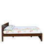 Arisa Solid Wood King Size Bed in Walnut Finish