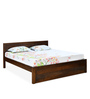 Arisa Solid Wood King Size Bed in Walnut Finish