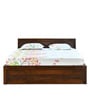 Arisa Solid Wood King Size Bed in Walnut Finish