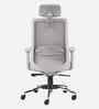 Aristo Ergonomic Chair With With Headrest In Grey Finish