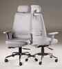 Aristo Ergonomic Chair With With Headrest In Grey Finish