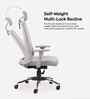 Aristo Ergonomic Chair With With Headrest In Grey Finish