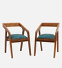 Aristo Teak Wood Arm Chair In Teak Finish (Set of 2)