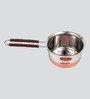 Steel Patti Copper Bottom Saucepan with Rubber grip Handle, Stainless Steel, Silver