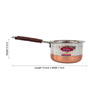Steel Patti Copper Bottom Saucepan with Rubber grip Handle, Stainless Steel, Silver