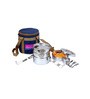 Aristo Stylish Steel Picnic Tiffin Box Jumbo Containers set of 4 with Bag
