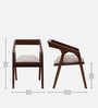 Aristo Teak Wood Arm Chair In Brown Finish (Set of 2)