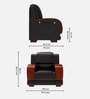 Aristocrat Advance Leatherette 1 Seater Sofa In Black Colour