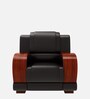 Aristocrat Advance Leatherette 1 Seater Sofa In Black Colour