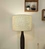 Aristro Wooden Floor Lamp with Jute Shade & Brown Base
