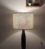 Aristro Wooden Floor Lamp with Jute Shade & Brown Base