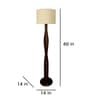 Aristro Wooden Floor Lamp with Jute Shade & Brown Base