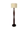 Aristro Wooden Floor Lamp with Jute Shade & Brown Base