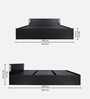 Arisu Queen Size Bed in Wenge Finish