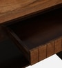 Arivu Mango Wood Console Table In Walnut Finish