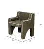 Arka Fabric Lounge Chair In Olive Colour