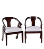 Arlaxa Solid Wood Arm Chair in Brown Finish (Set Of 2)