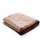 Brown Solid Polyester 300 GSM Double Bed Blanket