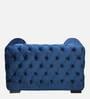 Arlo Velvet 1 Seater Sofa In Royal Blue Colour
