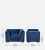 Arlo Velvet 1 Seater Sofa In Royal Blue Colour