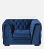 Arlo Velvet 1 Seater Sofa In Royal Blue Colour
