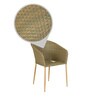 Ellie Wicker Patio Chair in Light Brown Finish
