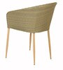 Ellie Wicker Patio Chair in Light Brown Finish
