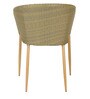 Ellie Wicker Patio Chair in Light Brown Finish