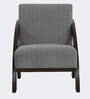 Consalvo Teak Wood Arm Chair In Grey Colour