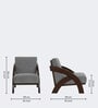 Consalvo Teak Wood Arm Chair In Grey Colour