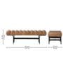 Armand Bench In Rust Brown Color