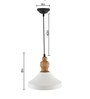 Armando White Metal Hanging Light