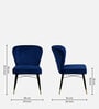 Armante Fabric Dining Chair In Blue Colour