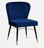 Armante Fabric Dining Chair In Blue Colour