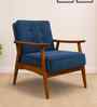 Armari Boucle Fabric Arm Chair In Blue Colour