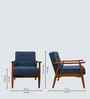 Armari Boucle Fabric Arm Chair In Blue Colour