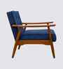Armari Boucle Fabric Arm Chair In Blue Colour