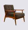 Armari Boucle Fabric Arm Chair In Brown Colour
