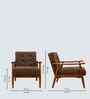Armari Boucle Fabric Arm Chair In Brown Colour