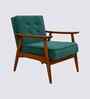 Armari Boucle Fabric Arm Chair In Green Colour