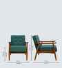 Armari Boucle Fabric Arm Chair In Green Colour